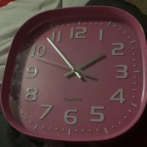 Pink Wall Clock